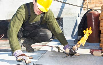 Llangynhafal flat roof construction